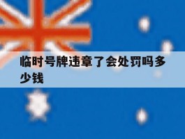临时号牌违章了会处罚吗多少钱