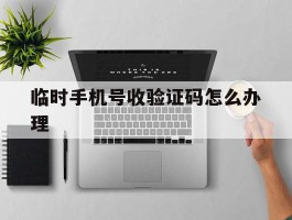 临时手机号收验证码怎么办理