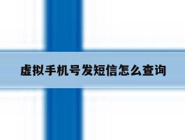 虚拟手机号发短信怎么查询