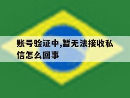 账号验证中,暂无法接收私信怎么回事