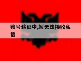 账号验证中,暂无法接收私信