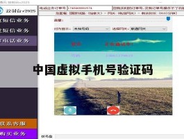 中国虚拟手机号验证码
