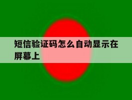 短信验证码怎么自动显示在屏幕上