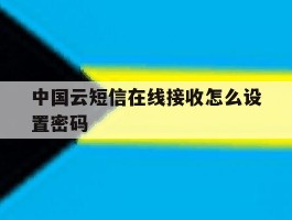 中国云短信在线接收怎么设置密码