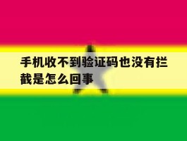 手机收不到验证码也没有拦截是怎么回事