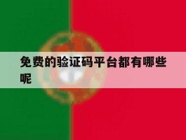 免费的验证码平台都有哪些呢
