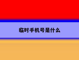临时手机号是什么