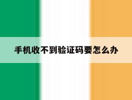 手机收不到验证码要怎么办