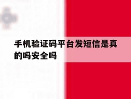 包含手机验证码平台发短信是真的吗安全吗的词条