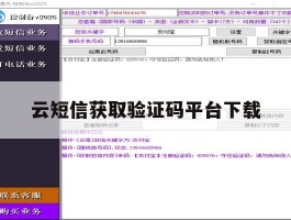 云短信获取验证码平台下载