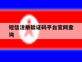 短信注册验证码平台官网查询