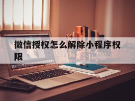 微信授权怎么解除小程序权限