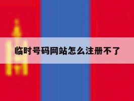 临时号码网站怎么注册不了