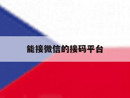能接微信的接码平台
