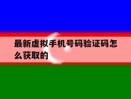 最新虚拟手机号码验证码怎么获取的