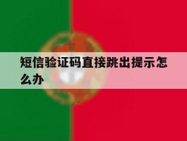 短信验证码直接跳出提示怎么办