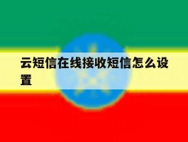 云短信在线接收短信怎么设置