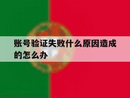 账号验证失败什么原因造成的怎么办