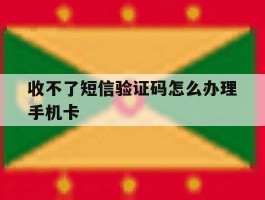 收不了短信验证码怎么办理手机卡