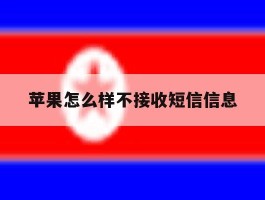 苹果怎么样不接收短信信息