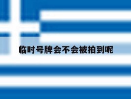 临时号牌会不会被拍到呢