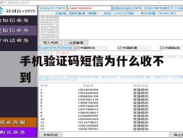 手机验证码短信为什么收不到