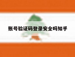 账号验证码登录安全吗知乎