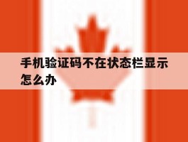 手机验证码不在状态栏显示怎么办