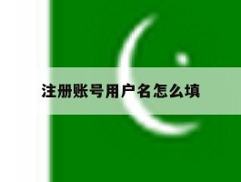 注册账号用户名怎么填