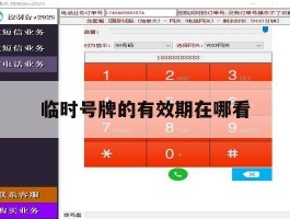 临时号牌的有效期在哪看